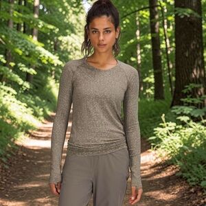 Lululemon Swiftly Tech Long Sleeve Shirt Distorted Static Rover White Opal Sz 2